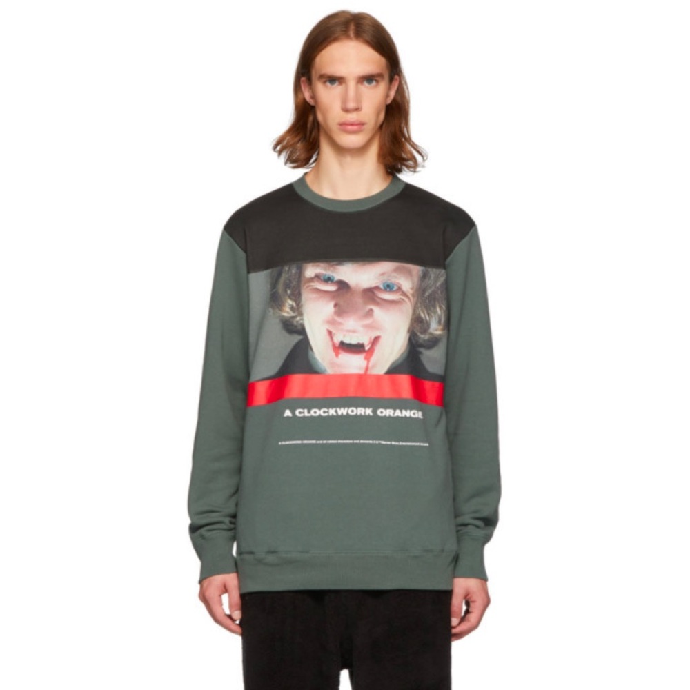 Undercover Green A Clockwork Orange Alex Blood Sweatshirt in Green and Black